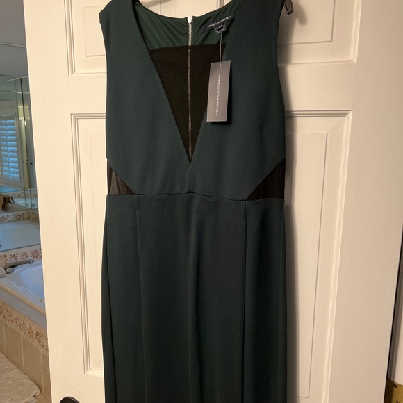 French Connection Lula Mesh V-Neck Dress Size 12 - Picture 2 of 10